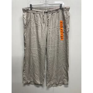 Spendid Women's Wide Leg Capri Pants XXL 15% Linen, 85% Viscose New With Tags